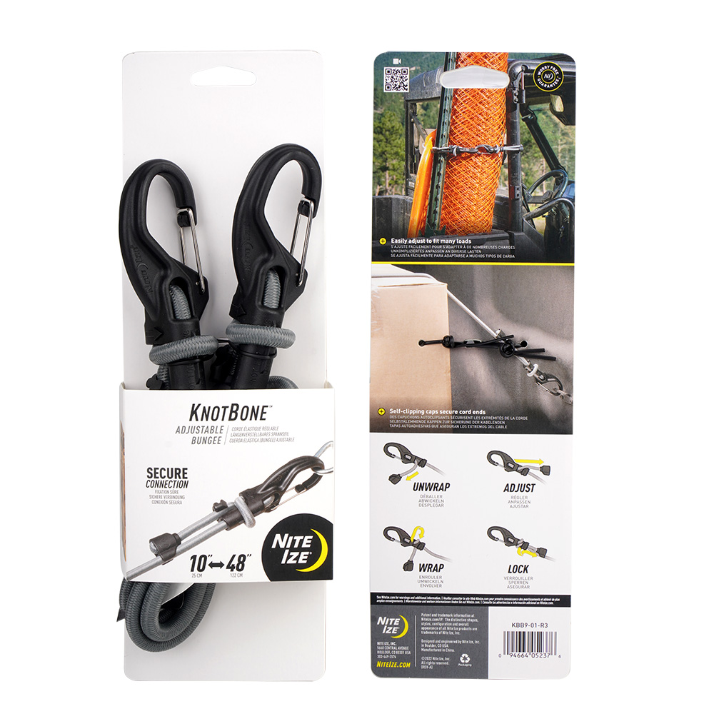 Nite Ize - Knotbone Bungee 9 - Regulowana Lina z Karabinkami