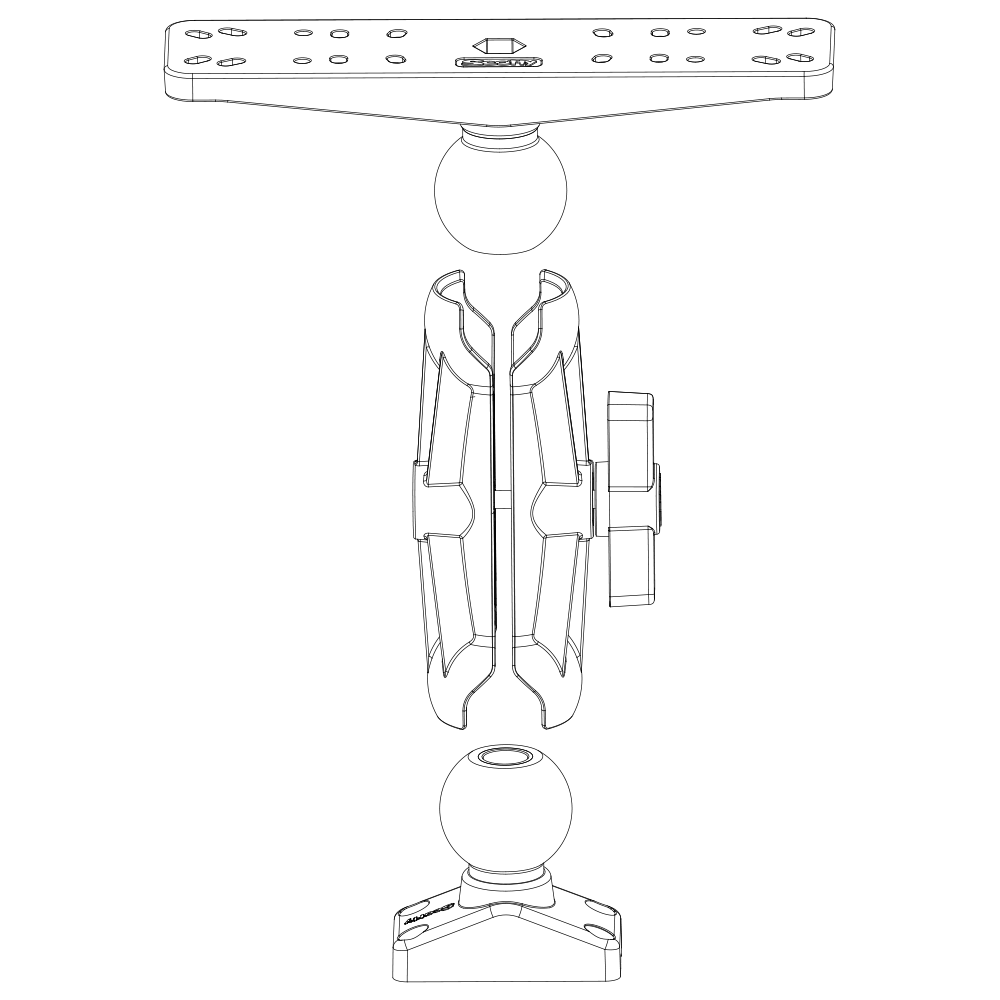 Ramię montażowe o długości 8 cali 2,25 Scotty - obrazek 2
