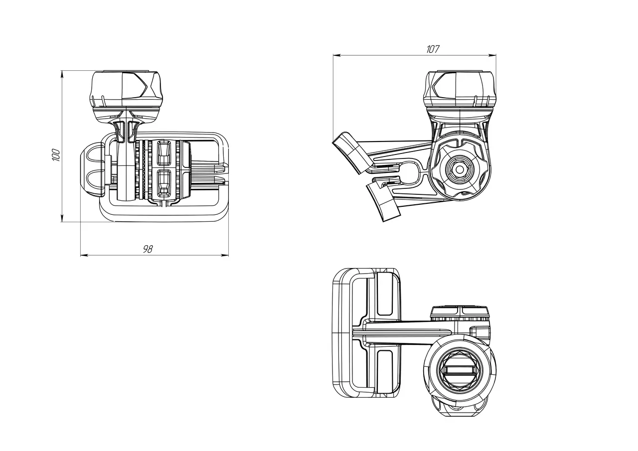 System montażowy BORIKA FASTen FMx225 czarno-szary do mocowania akcesoriów do uchwytu na ławki w łodziowej z PVC - obrazek 2
