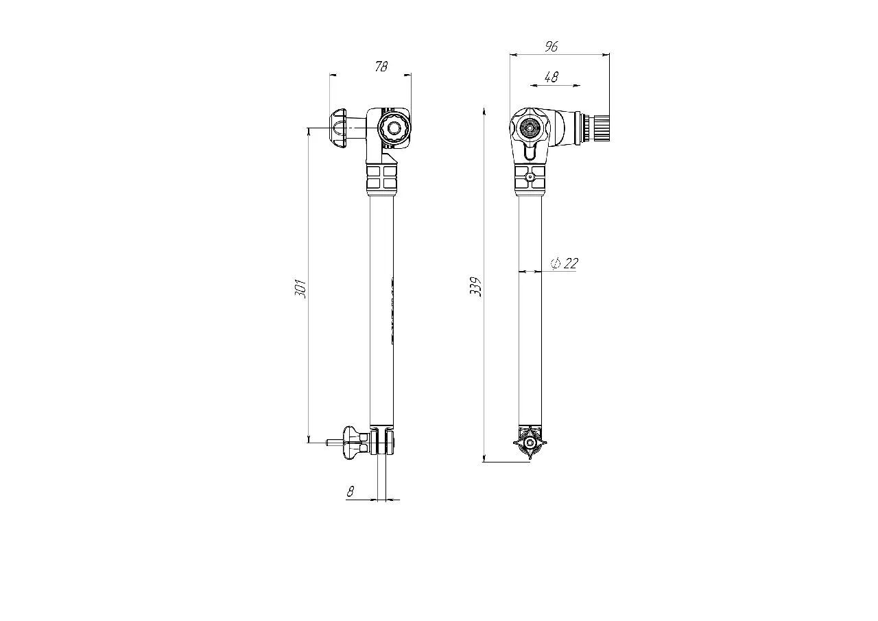Uchwyt przetwornika BORIKA FASTen Ft300 – czarny, L-300 mm - obrazek 2