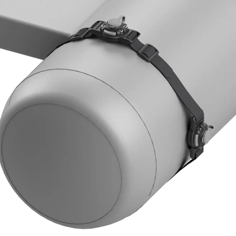 System montażowy BORIKA FASTen BBm002 czarno-szary z dwoma zamkami do mocowania akcesoriów do łodzi typu belly boat