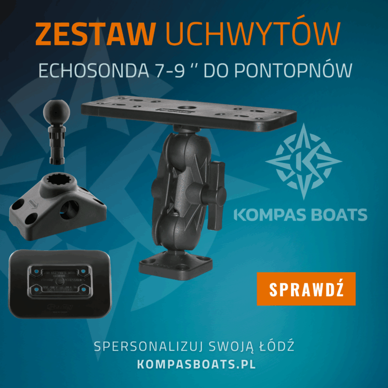 Zestaw Uchwytów Echosonda 7-9 cali mocowanie do pontonów