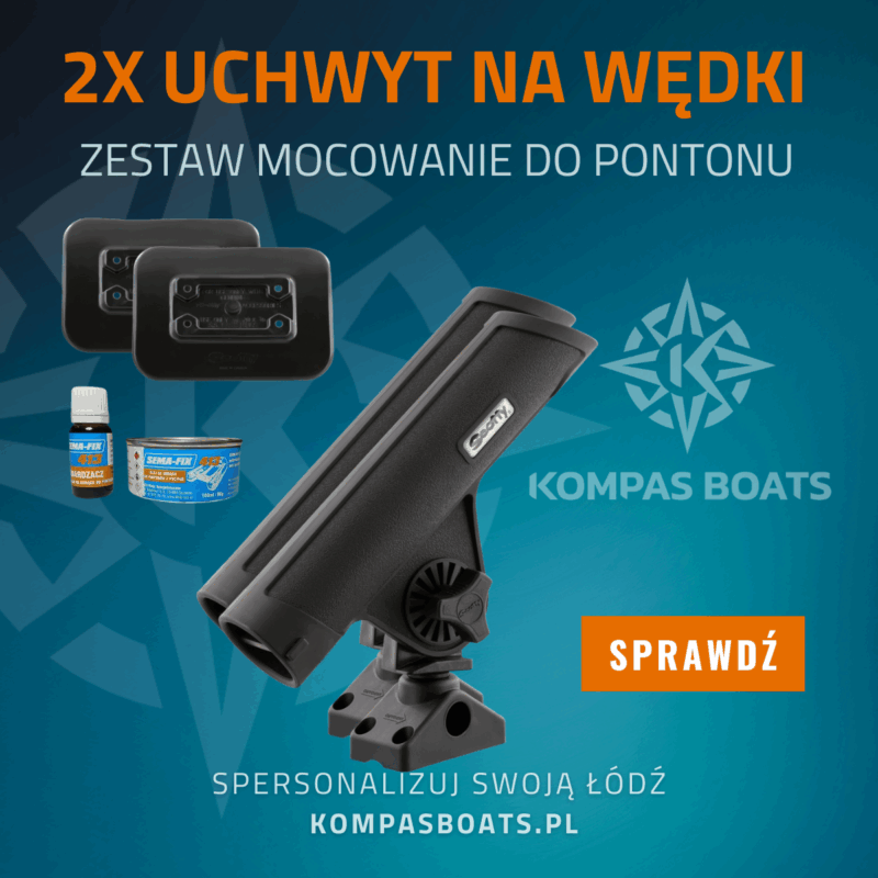 Zestaw 2x Uchwyt na wędkę Rodmaster II Scotty 350 mocowanie do pontonu