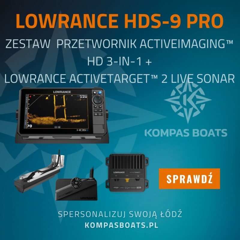 Zestaw Lowrance HDS-9 PRO + ActiveTarget 2 + ActiveImaging HD | KompasBoats