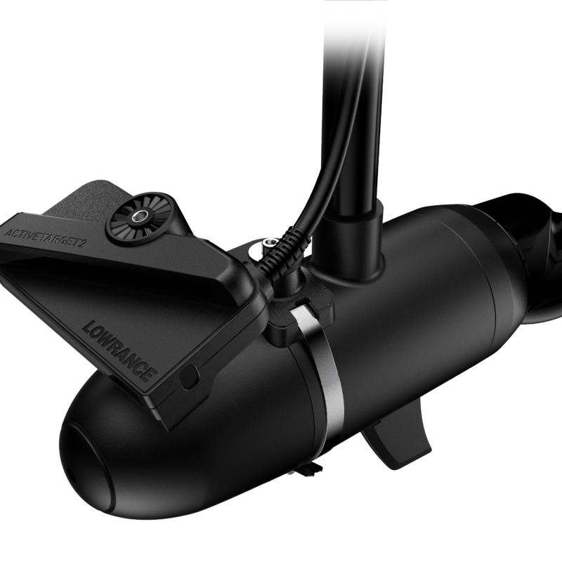 Obraz na żywo echosonda Lowrance ActiveTarget 2 montaz na silniku dziobowym