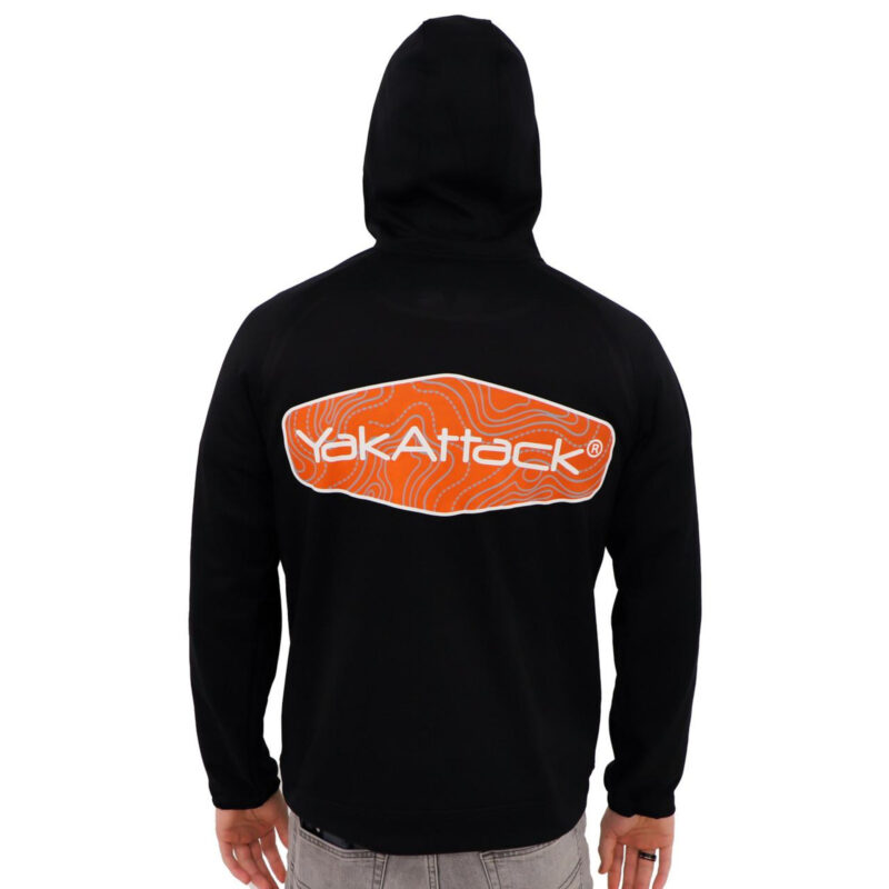 YakAttack Topo Logo UPF 50+ Hoodie - Czarna Bluza Ochronna