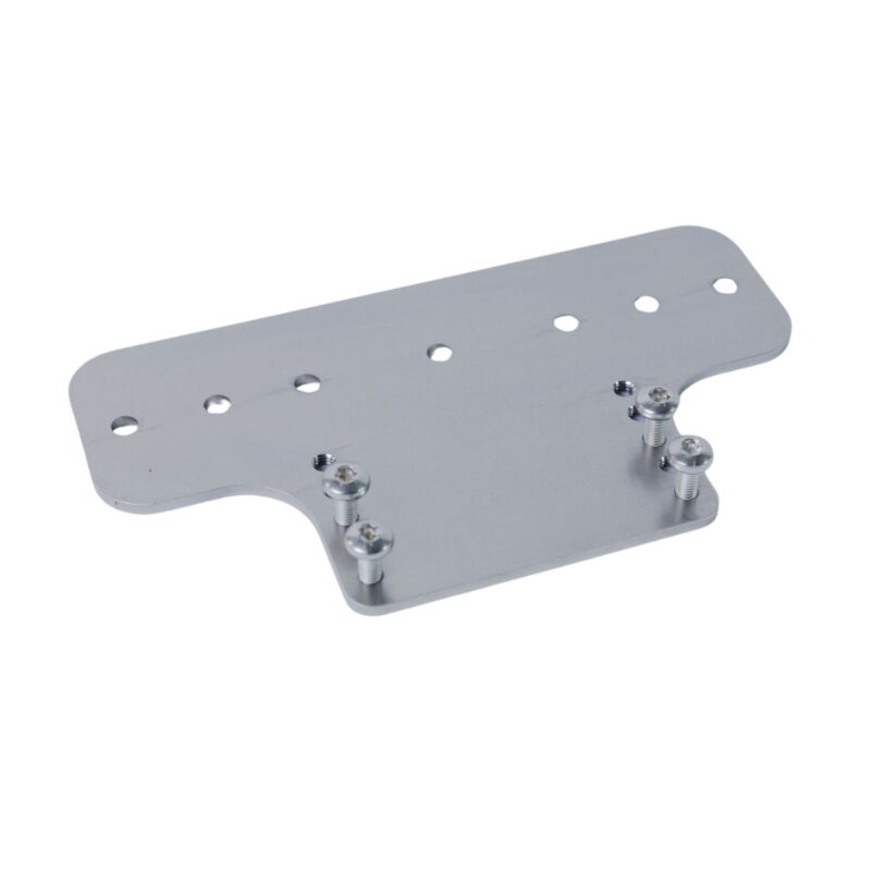 Płyta adaptacyjna KED do mocowania szybkozłącza sztycy przetwornika echosondy, wykonana z trwałego materiału.