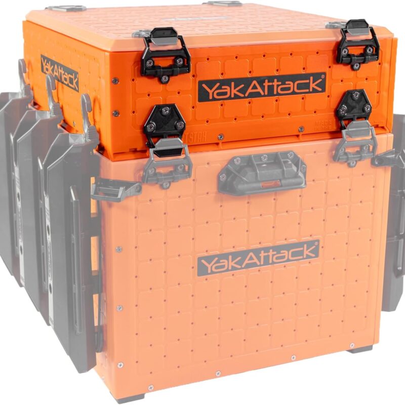 Duża pomarańczowa nakładka YakAttack 16x16 ShortStak Upgrade Kit powiększająca skrzynię BlackPak Pro - profesjonalne akcesoria w Kompas Boats.