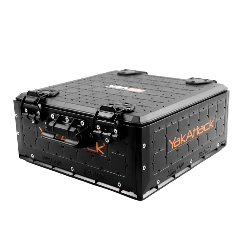 Samodzielne, płaskie pudełko wędkarskie YakAttack ShortStak SOLO Storage Box 13x13 cali Black SSO-1015-BK - oferta Kompas Boats.