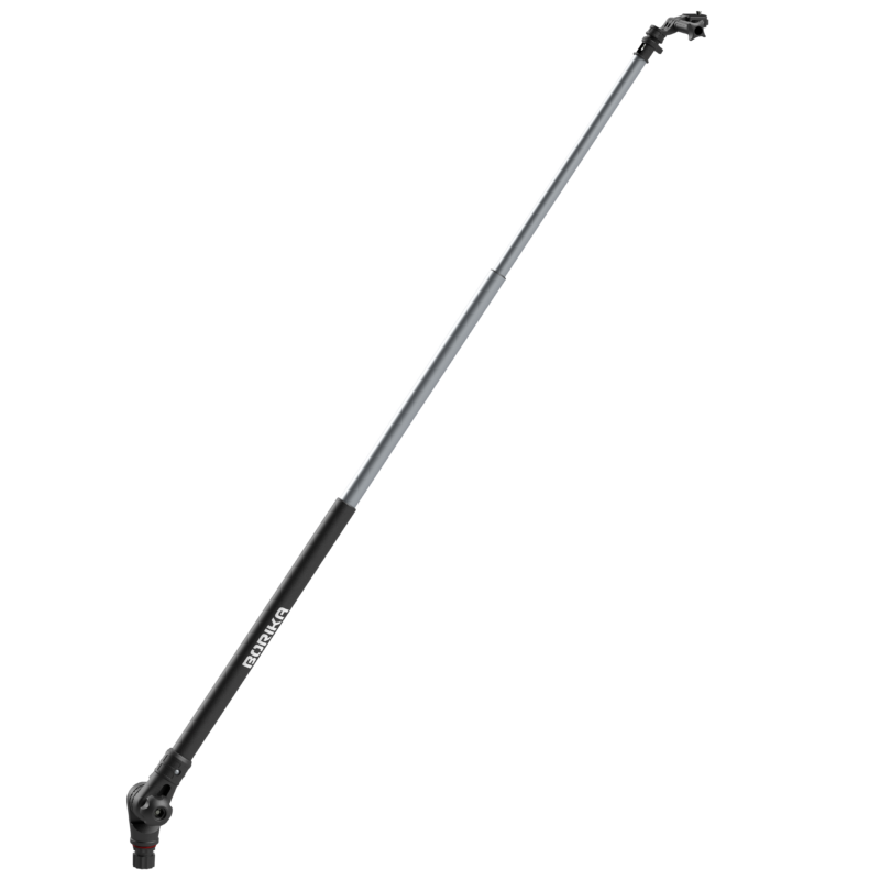 Teleskopowy monopod czarny do kamer sportowych Borika FASTen Ng1100 o długości do 1046 mm z adapterem gwiaździstym do łodzi.