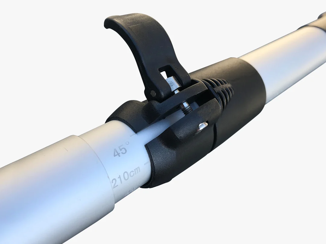 Zbliżenie na mechanizm regulacji długości VARIO i kąta skrętu w wiośle Point 65